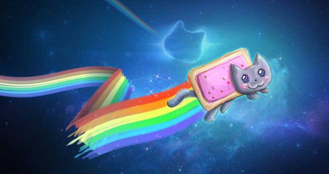 Rainbow Nyan Nyan Pop Tart Cat by Zaithy