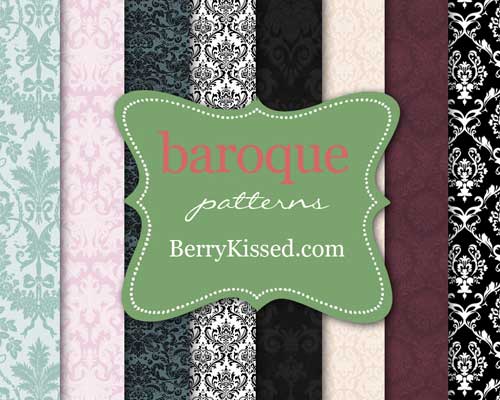 Baroque Seamless Background Patterns by BerryKissed